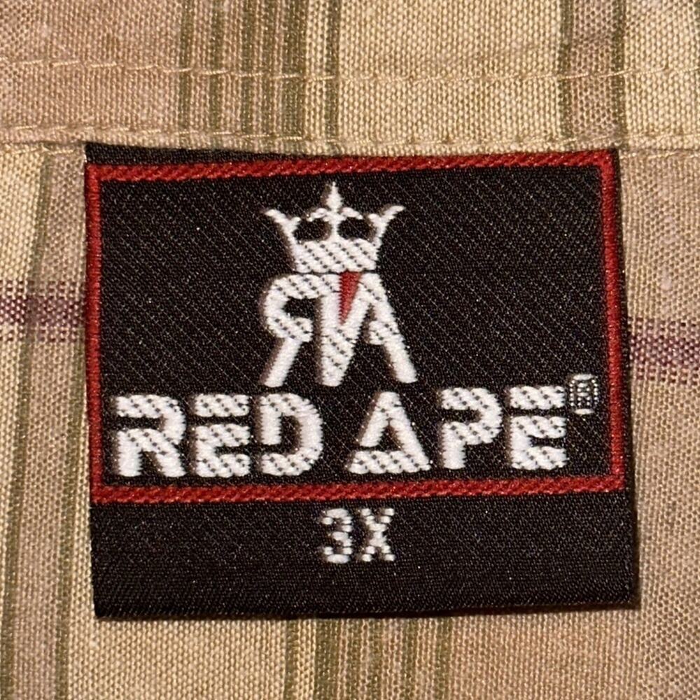 Red Ape Men’s Multicolor Plaid Short Sleeve Button Front Shirt Size 3X - Picture 2 of 5
